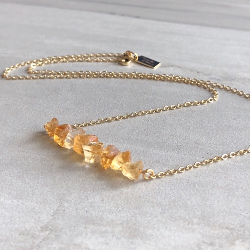 ❗️LAST❗️Raw Citrine Necklace - Picture 2 of 6